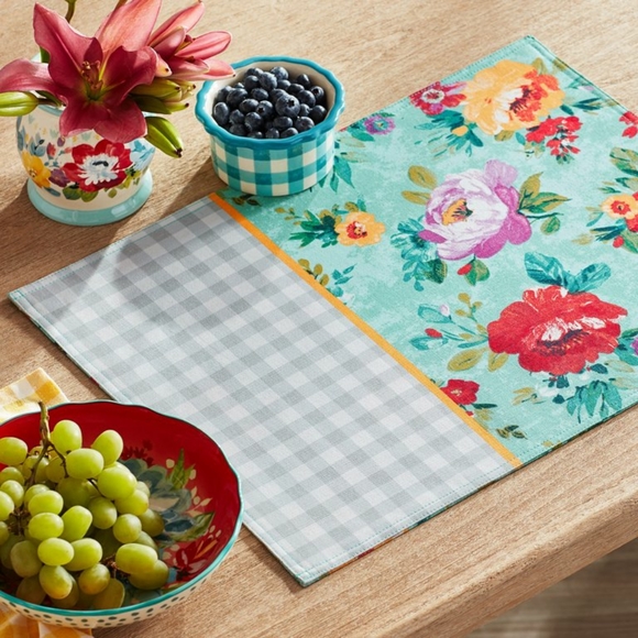 The Pioneer Woman Sweet Romance 21-Inch Turkey Platter & Placements - Picture 3 of 3